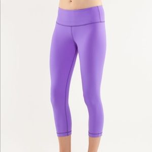Lululemon Wunder Under Crops - Power Purple